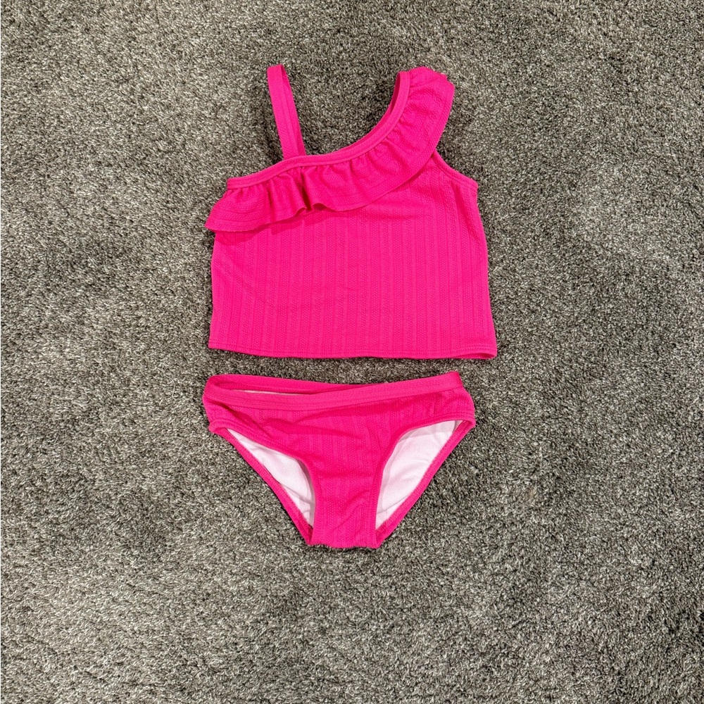 Wonder Nation Vibrant Pink Toddler Swimwear, Tankini
